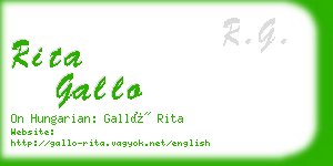 rita gallo business card